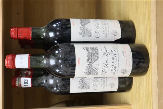 Nine bottles of Chateau Yon Figeac, 1982, St Emilion Grand Cru Classe